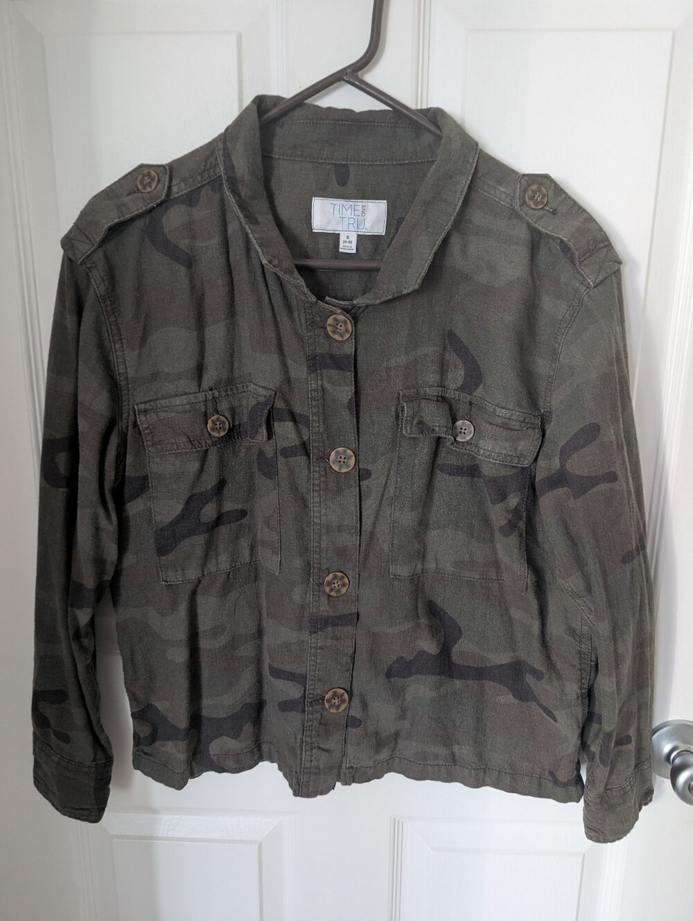 Women's Time & Tru Long Sleeve Camo Jacket Sz. S (4-6)